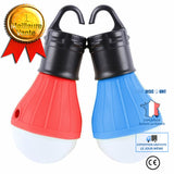 TD® Lot de 2 Lampe de camping éclairage extérieur randonnée tente mode de commutation lumière LED alimentation 3 piles AAA bleu roug