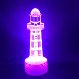 TD® XM8678-Décoratif USB Château 7 Couleurs Télécommande Illusion Optique Veilleuse 3D Visualisation Tableau Lampes De Burea