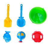 TD® Lot de 6 Pièces de jouets de plage pour enfants château seau pelle râteau en plastique outils pour enfants/Château de sable Joue