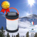TD® Lampe De Camping Solaire Pliable Lampe Imperméable Batterie Urgence Chargeur USB Rouge Campement Forêt Tente Charge Complète
