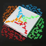 TD® Tetris jeu de puzzle échecs version 4 joueurs de PK gladiator jeu de société d'échecs parent-enfant jouets éducatifs pour enfant