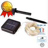 TD® Guirlande lumineuse LED 5-10-20-30-40-50M guirlande lumineuse solaire guirlande fil de cui - Modèle: Purple 3M 30LED