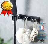 Rangée Crochet Vêtements Support  Douche Espace En Aluminium Créatif Étagères De Salle  Bains Multifonctionnel Porte-Tuyau De