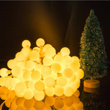 TD® Guirlande lumineuse LED à Piles - 80 Ampoules - Blanc Chaud - 10 m