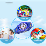 TD® Montre de dessin animé 3D pour enfants étanche lettre montre à quartz montre d'école primaire filles montre montre pour enfants