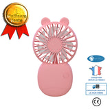 INN® Ventilateur portable de poche mini de bureau petit ventilateur portable avec support de charge USB rose