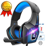 TD® Casque de Jeu pour PS4 Ordinateur Portable avec Microphone antibruit - Son Surround stéréo -Casque avec lumières LED