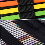 Ensemble de peinture 74 pièces de crayons couleur métallisés huileux solubles l'eau pour dessiner des fournitures professionn