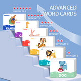 TD® Jouet de boîte assorti de carte de mot anglais, jouet de bloc de construction de carte de lettre d'éducation de la petite enfanc