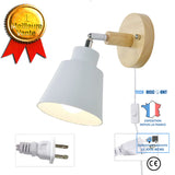 TD® Bûche de lampe de chevet de chambre à coucher avec prise décoration de lampe murale de restaurant nordique moderne et simple
