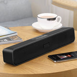 INN® Bureau Echo Wall Strip TF Card U Disk Haut-parleur audio sans fil Bluetooth mobile, cadeau de Noël-noir