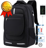 TD® Affaires Sac à Dos Ordinateur 17 Pouces avec Port de Charge USB Étanche Sac d'école Collège Cartable Travail Voyage Sacoche Port