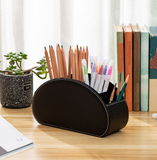 TD® Boîte de rangement en cuir noir boîte de rangement de bureau rangement cosmétique finition bureau multifonction pu boîte rangeme