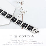 TD® Bracelet en fibre de carbone noir pour homme Bracelet en acier au titane de couleur primaire Cadeau d'anniversaire pour petit am