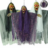 TD® Décoration Halloween Crâne Électrique Rougeoyant Suspendu Fantôme / Fantôme Maison Hantée Horreur