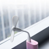 INN® Mini ventilateur USB flexible portable pour toutes les alimentations USB Sortie Banque d'alimentation PC Blanc