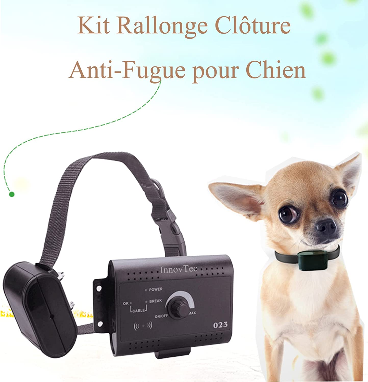 Collier anti-fugue électrique pour chien