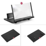 TD® Support de plaque mince pour amplificateur d'écran de téléphone portable pliable HD pour la maison - NOIR