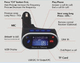 TD® LCD Voiture Kit Bluetooth Lecteur MP3 SD MMC USB FM Transmetteur FM Accessoire Auto Bluetooth, kit mains libres et télécommande