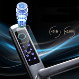 TD® Serrure à empreinte digitale à cadre étroit de 3CM porte en alliage d'aluminium serrure à combinaison à poignée haute et basse