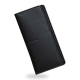 TD® Portefeuille Long  Simple pour Femmes Porte-monnaie Porte-cartes Sac à Main Couleur Noire Unie Simple et Chic Pochette Finitions