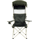 TD® Chaise pliante de repos camping pare-soleil pêche plage au vent camp couleur vert relaxation dos nuque tissu chaise longue plian