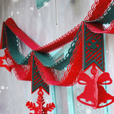 TD® Décoration de noël fournitures vague ruban en trois dimensions tirer fleur café boutique vacances mise en page créative pendenti