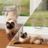 TD® chatière pour chats trappe animaux compagnie habitat PC Porte verre ronde aménagement conception entrée sortie libre petit chien