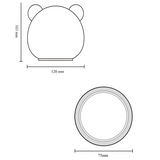 INN® Veilleuse en silicone colorée, lumière de panda de protection des yeux à télécommande, lumière de capteur de pat,cadeau de veil