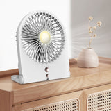 TD® Ventilateur créatif deux-en-un lampe de table USB ventilateur de bureau muet vent à trois vitesses