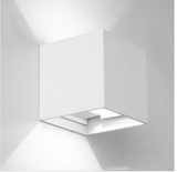 TD® LED éclairage extérieur, IP65 réglable étanche cube LED applique murale, haut et bas LED de jardin applique noir bl - White