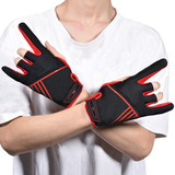 TD® Une paire de gants de bowling sports de plein air gants de fitness antidérapants en silicone de paume sans doigts X / XL