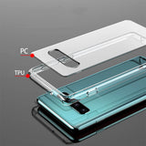 TD® Coque pour téléphone portable Samsung Galaxy S10+ coque transparente en TPU+PC anti-chute et anti-collision pour téléphone porta