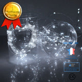TD® Lot de 3 Guirlande Lumineuse LED 10m 100 LEDs, Blanc Froid, pour Chambre ,Noël ,Mariage ,Soirée, Maison,Jardin.