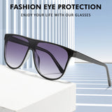 TD® Lunettes de soleil enduites pour hommes et femmes à grande monture chevauchant des lunettes de soleil anti-ultraviolets assortie