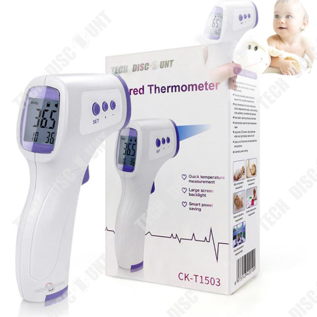 TD® Thermomètre Professionnel Frontal Infrarouge Numérique Multi-Fonctionnel bébé Sans Contact Lecture instantanée