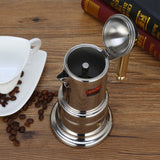 TD® Machine à café italienne épaissie brassage cafetière extraction domestique acier inoxydable moka expresso noir cafetière pagode