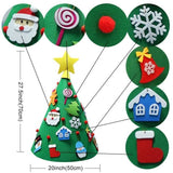 TD® Sapin feutre avec ornement noel pour enfants-Arbre à noel décoration pour fêtes-jouets décoratifs avec feutres