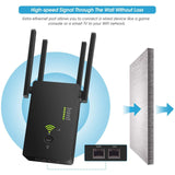 TD® Routeur sans fil 1200M amplificateur Signal 2.4G5G répéteur AP amélioration du WIFI domestique largement Compatible léger Portab