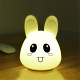 TD® Expression lapin animal cadeau LED mignon Veilleuse avec silicone meilleurs enfants cadeau    gh3130