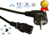TD® Cordon d'alimentation TV en trèfle imprimante ordinateur portable cordon électrique secteur connecteur noir appareils tripolaire