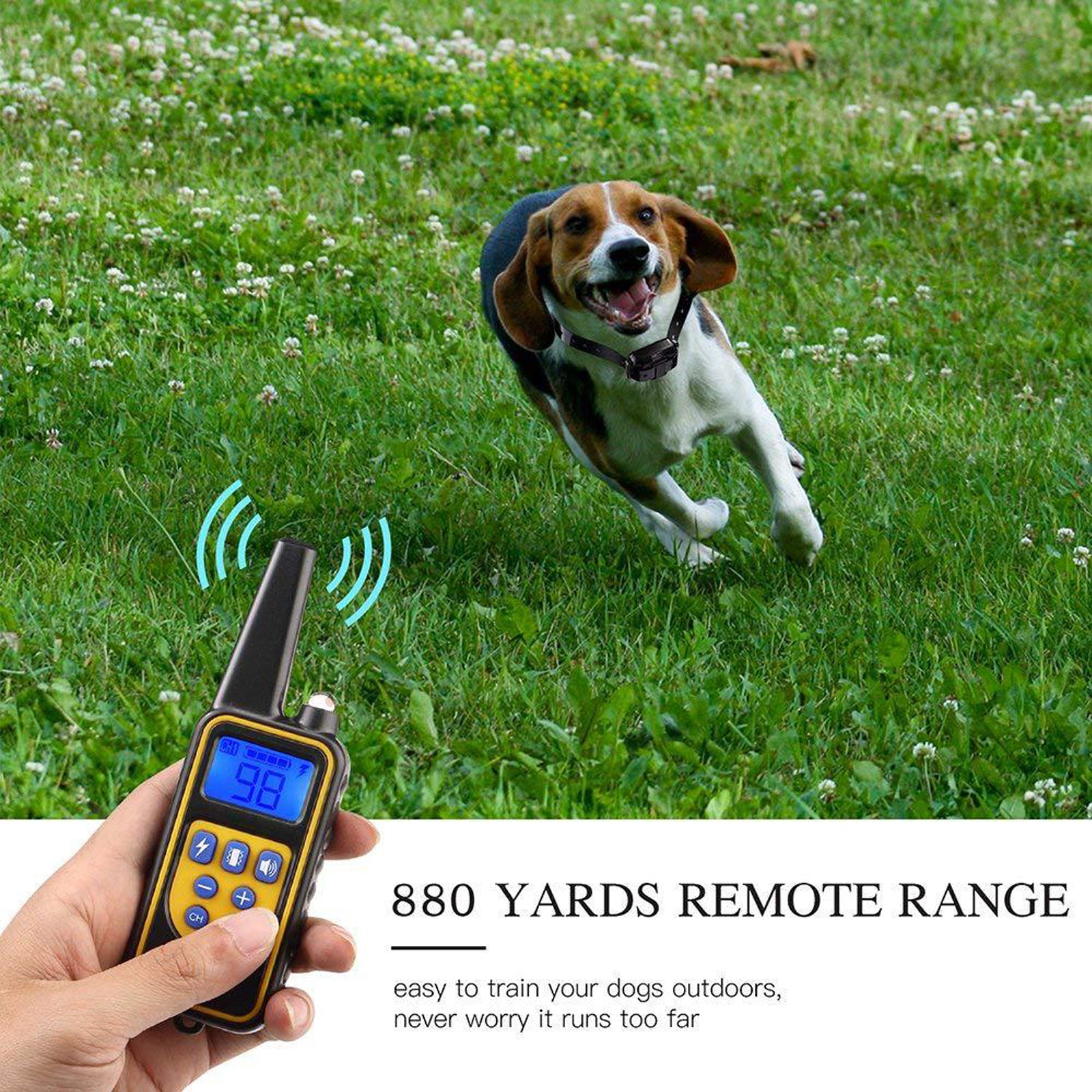 TD® Entièrement automatique rechargeable télécommande collier de chien dresseur de chien étanche 800 mètres longue distance
