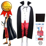 TD® Halloween decoration version cinématographique de One Piece Red Onepiece cosplay anime rousse costume taille L