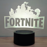 TD® 3D Lampe Illusions Fortnite Jeu Logo Lampe Veilleuse LED USB 7 Couleurs Télécommande Touch Chambre Décoration Lamp de Table Cade