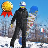 TD® Combinaison de ski chaude coupe-vent respirante combinaison de sous-vêtement de ski simple et double planche-S