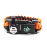 INN® Bracelet tressé de voyage d'aventure en plein air Bracelet de signal de détresse à sept noyaux de corde de parapluie de corde d