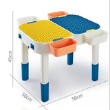 TD® Table de jeu multifonctionnelle,table construction de jouets d'assemblage de bagages,table d'apprentissage de rangement pour enf