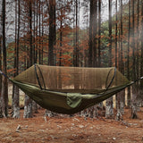 TD® Hamac moustiquaire à ouverture rapide automatique Hamac de camping en plein air moustiquaire Hamac en nylon anti-renversement