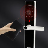TD® Serrure d'empreinte digitale semi-automatique en acier inoxydable 304 serrure de mot de passe de porte de maison serrure wifi