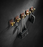 Patère patère patère créative patère marron créative simple style moderne noyer noir tenture murale porte-manteau poinçon gra